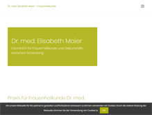 Tablet Screenshot of frauenarztpraxis-maier.de